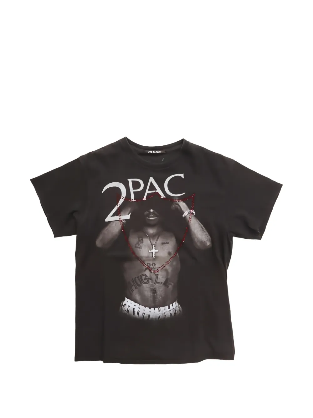 Htc Los Angeles TUPAC LUX studded graphic-print T-shirt - Nero