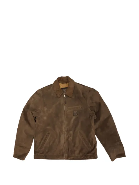 Htc Los Angeles zip-up suede jacket