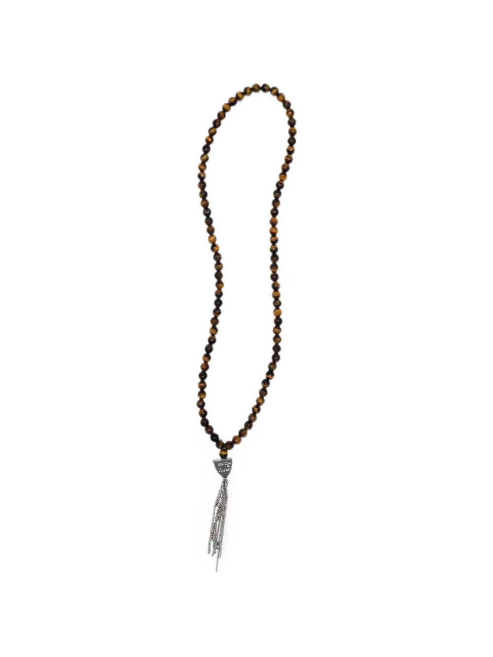 Htc Los Angeles MYSTERY SHIELD beaded tassel necklace - Marrone