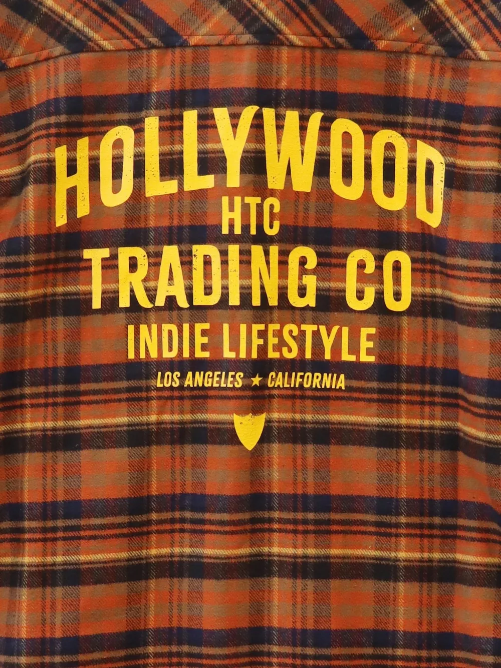 Htc Los Angeles Geruit overhemd met grafische print Oranje