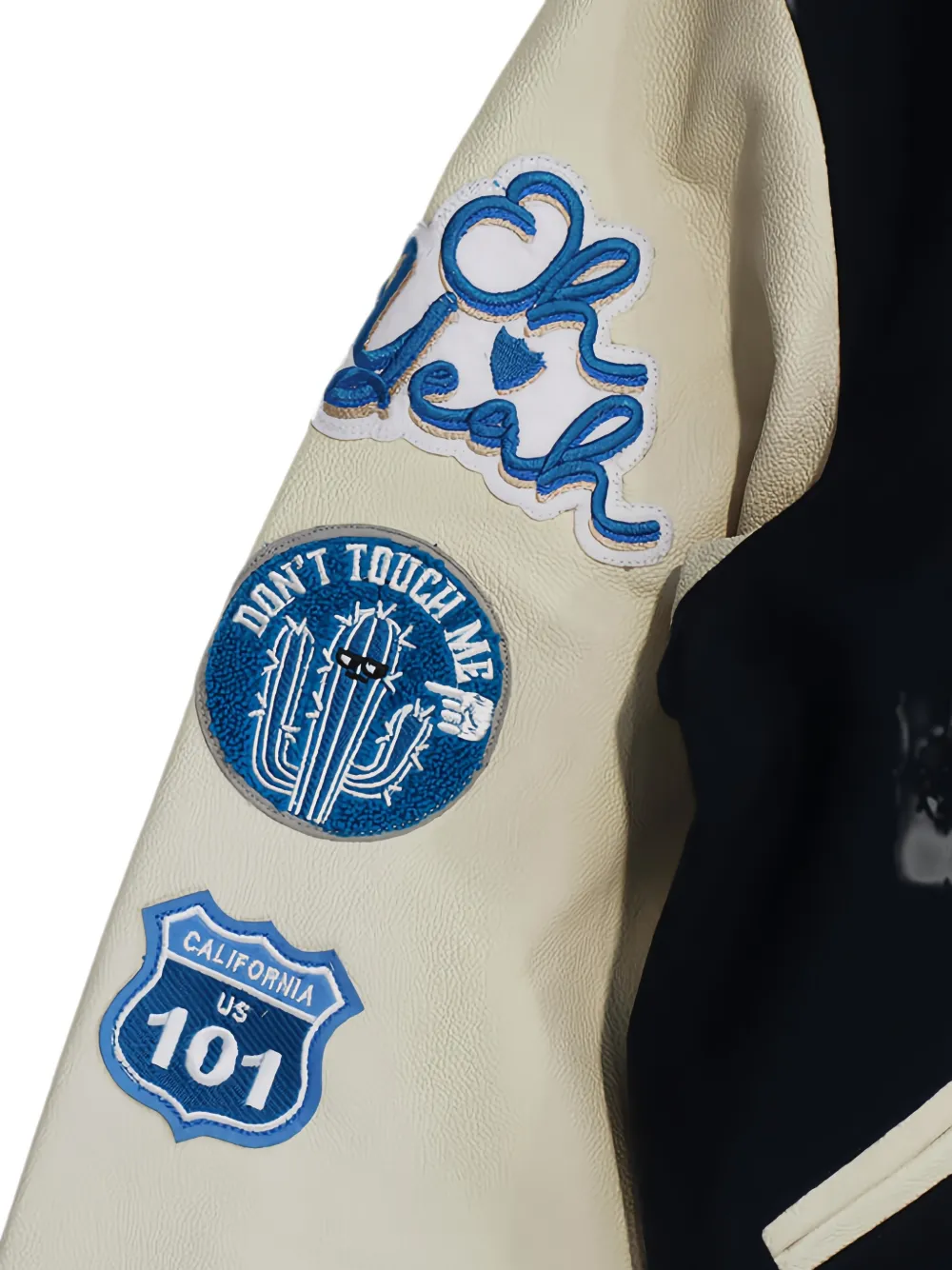 Htc Los Angeles Bomberjack met geborduurde patch Blauw