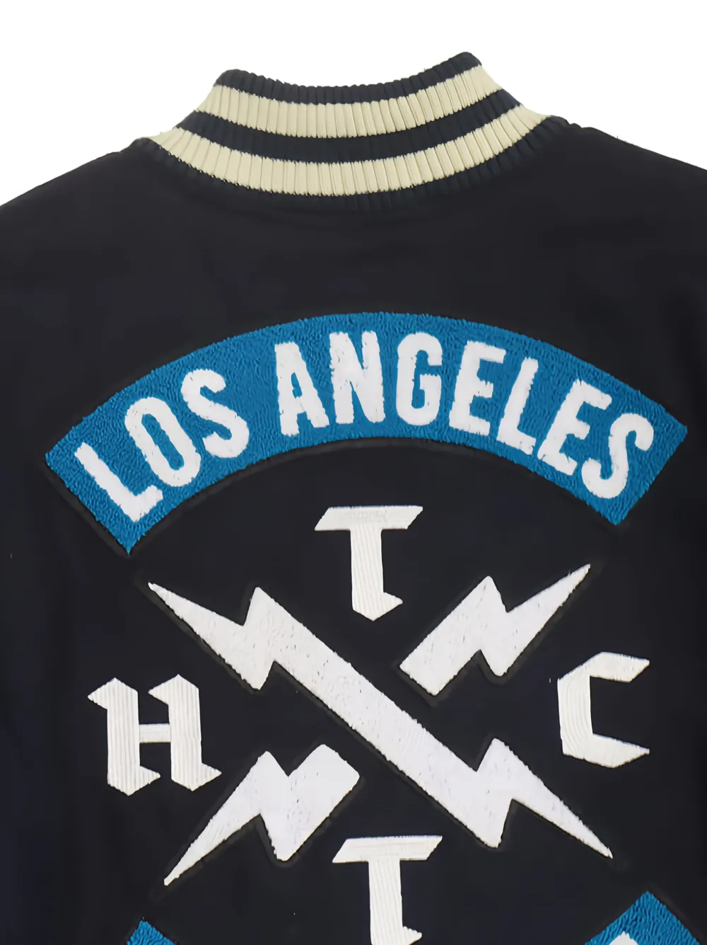 Htc Los Angeles Bomberjack met geborduurde patch Blauw