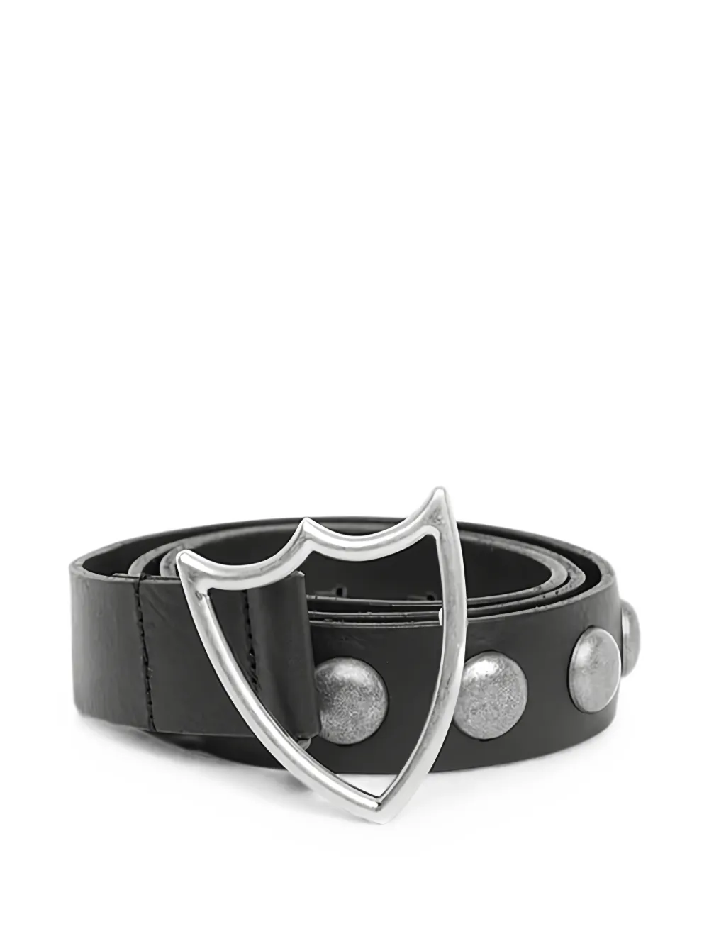 Htc Los Angeles shield-buckle studded belt - Nero