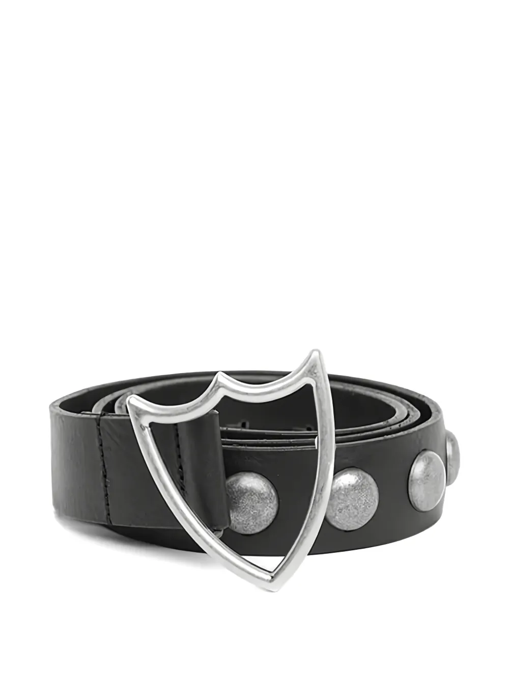 Htc Los Angeles shield-buckle studded belt - Nero
