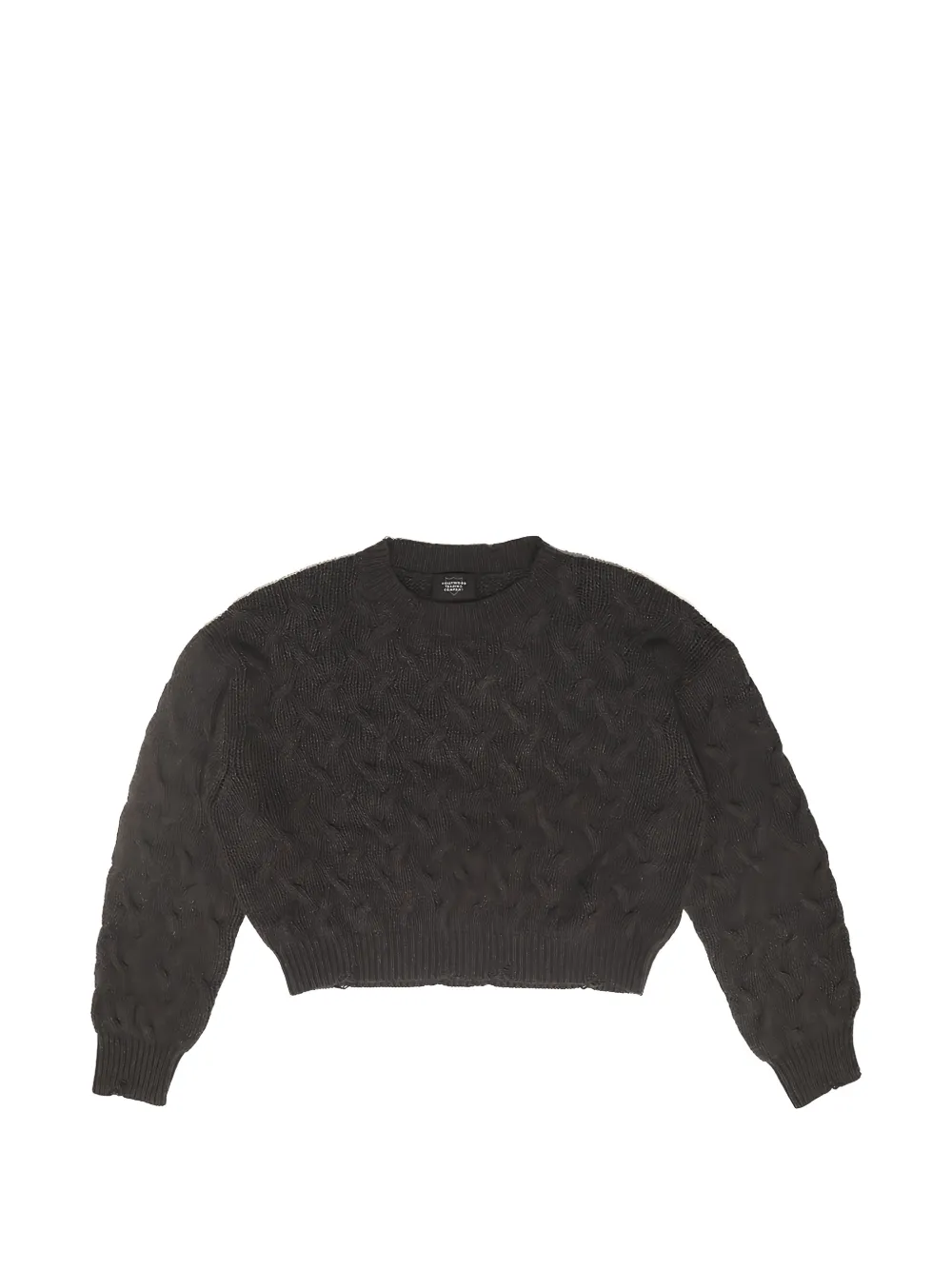 Htc Los Angeles braided-knit long-sleeve sweater - Grigio