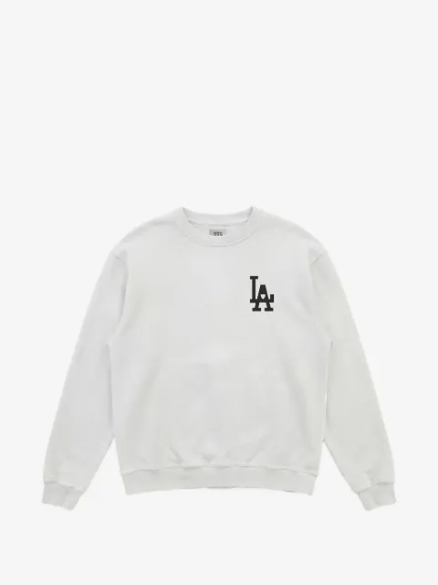 Htc Los Angeles logo-print distressed sweater