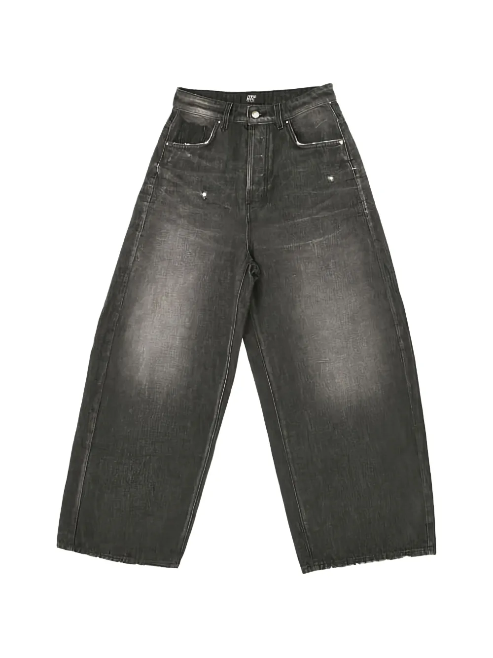 Htc Los Angeles faded-effect wide-leg jeans - Grigio