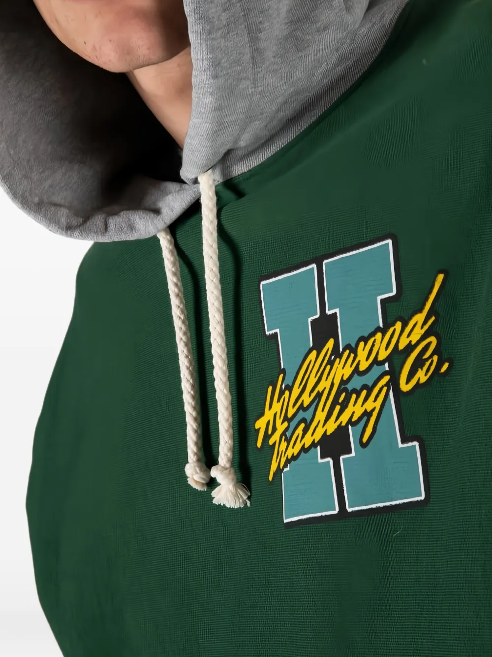 Htc Los Angeles MY HOOD hoodie met trekkoord en logopatch Groen