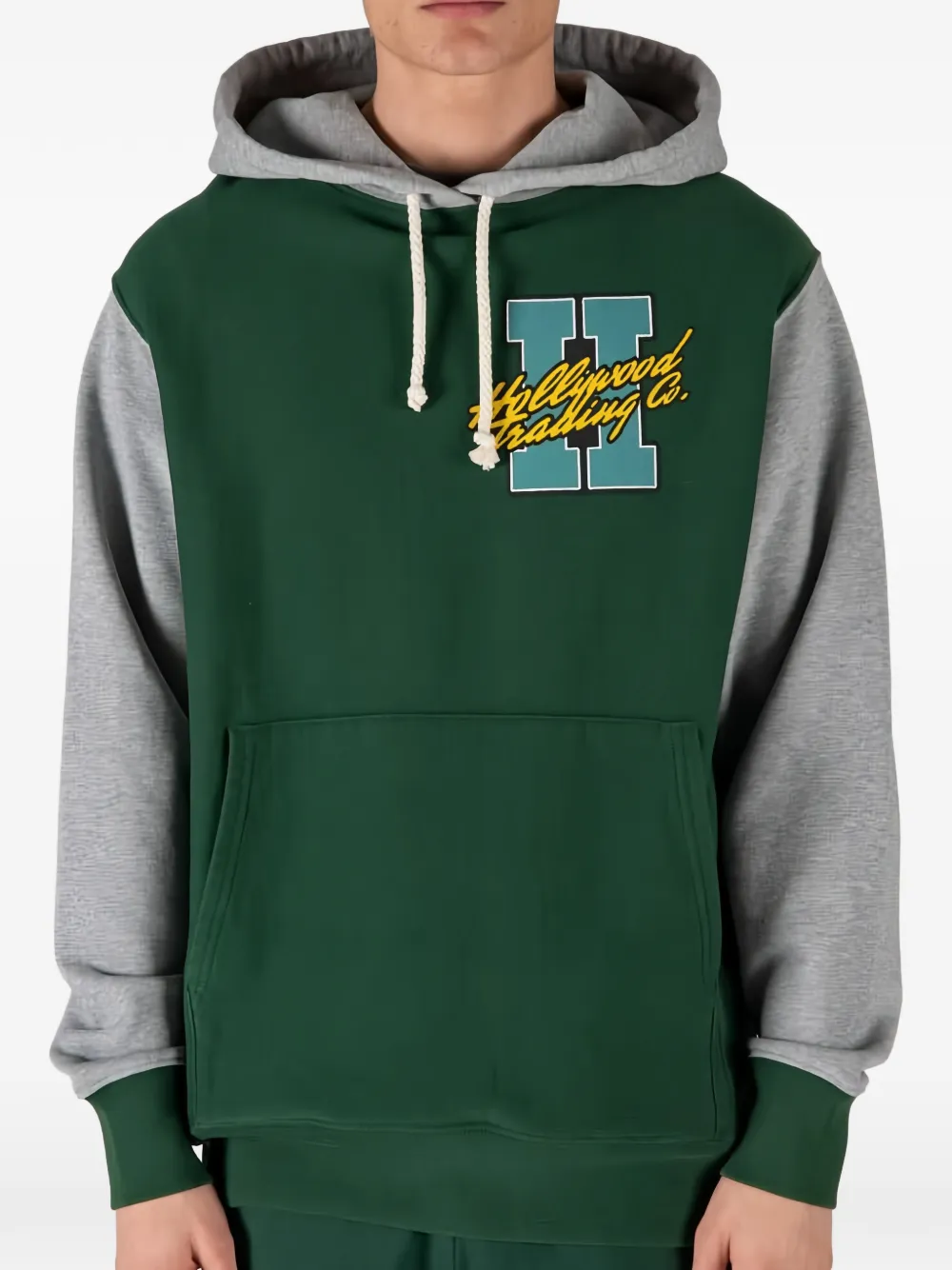 Htc Los Angeles MY HOOD hoodie met trekkoord en logopatch Groen