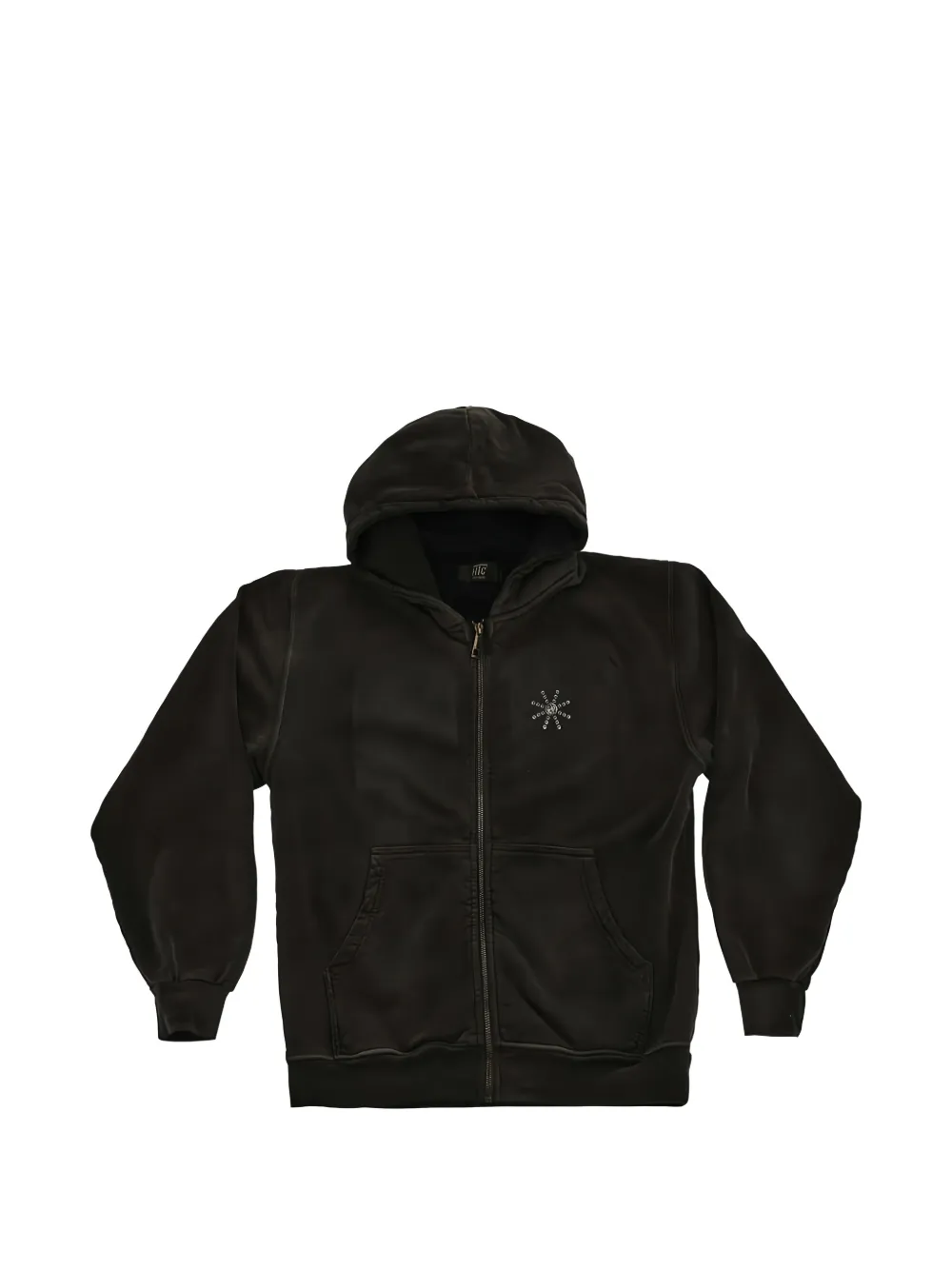 Htc Los Angeles American Black Sun zip-up hoodie - Nero