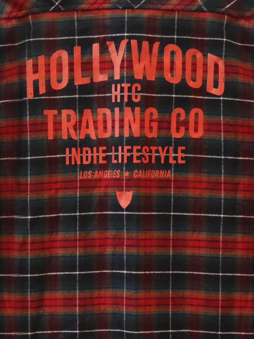 Htc Los Angeles Geruit overhemd Rood