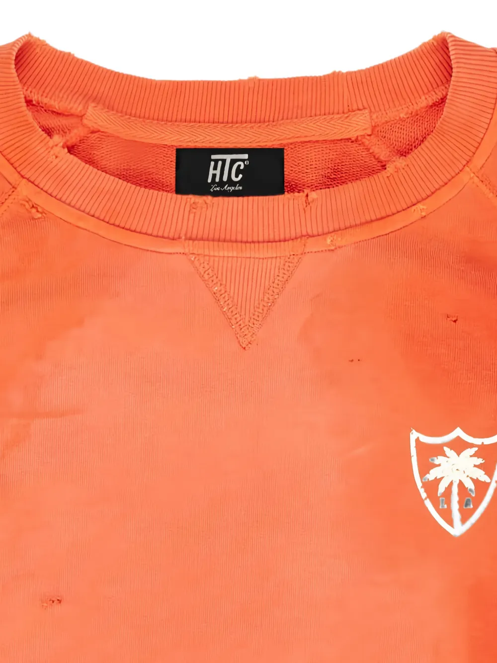 Htc Los Angeles Lil Palm gerafelde trui met logoprint Oranje