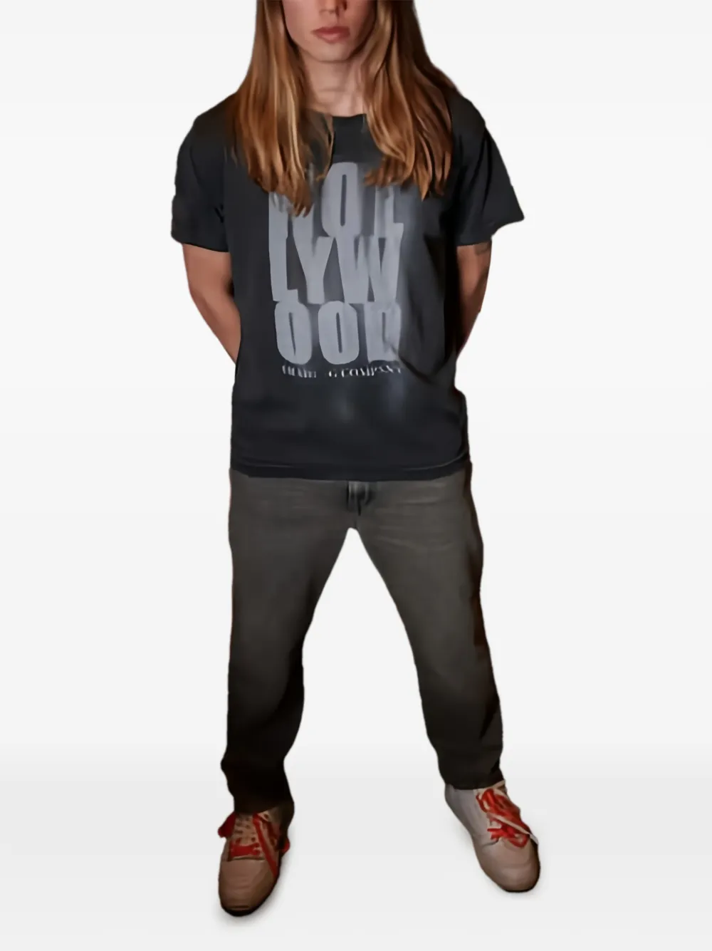 Htc Los Angeles T-shirt met logoprint Zwart