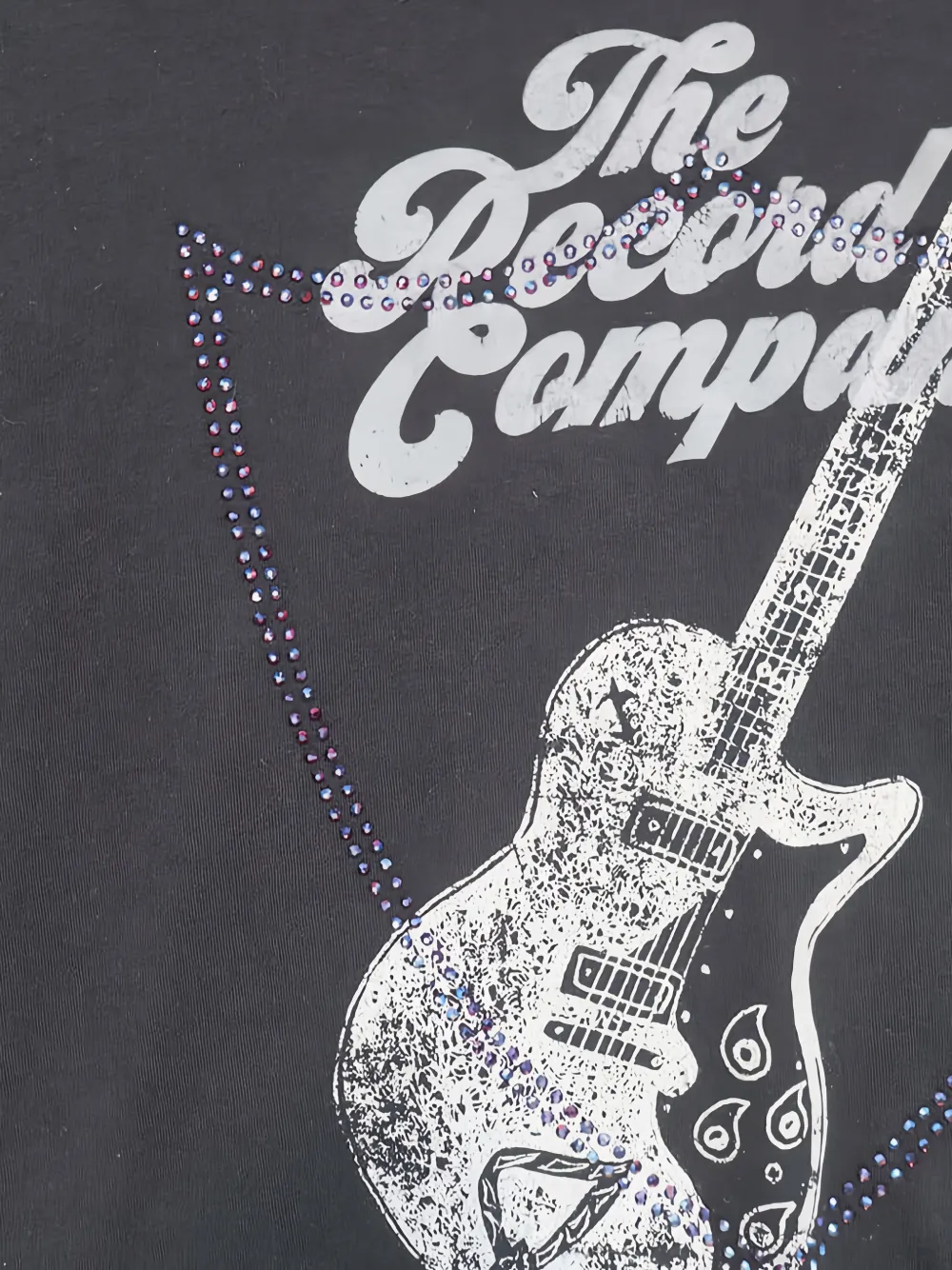 Htc Los Angeles T-shirt met studs en print Zwart