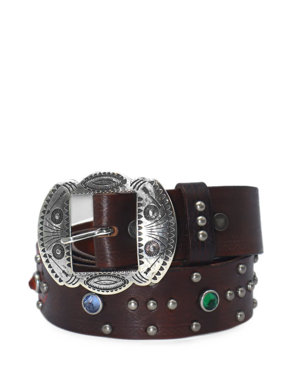 Htc Los Angeles Backdoor stud-embellished belt - Marrone