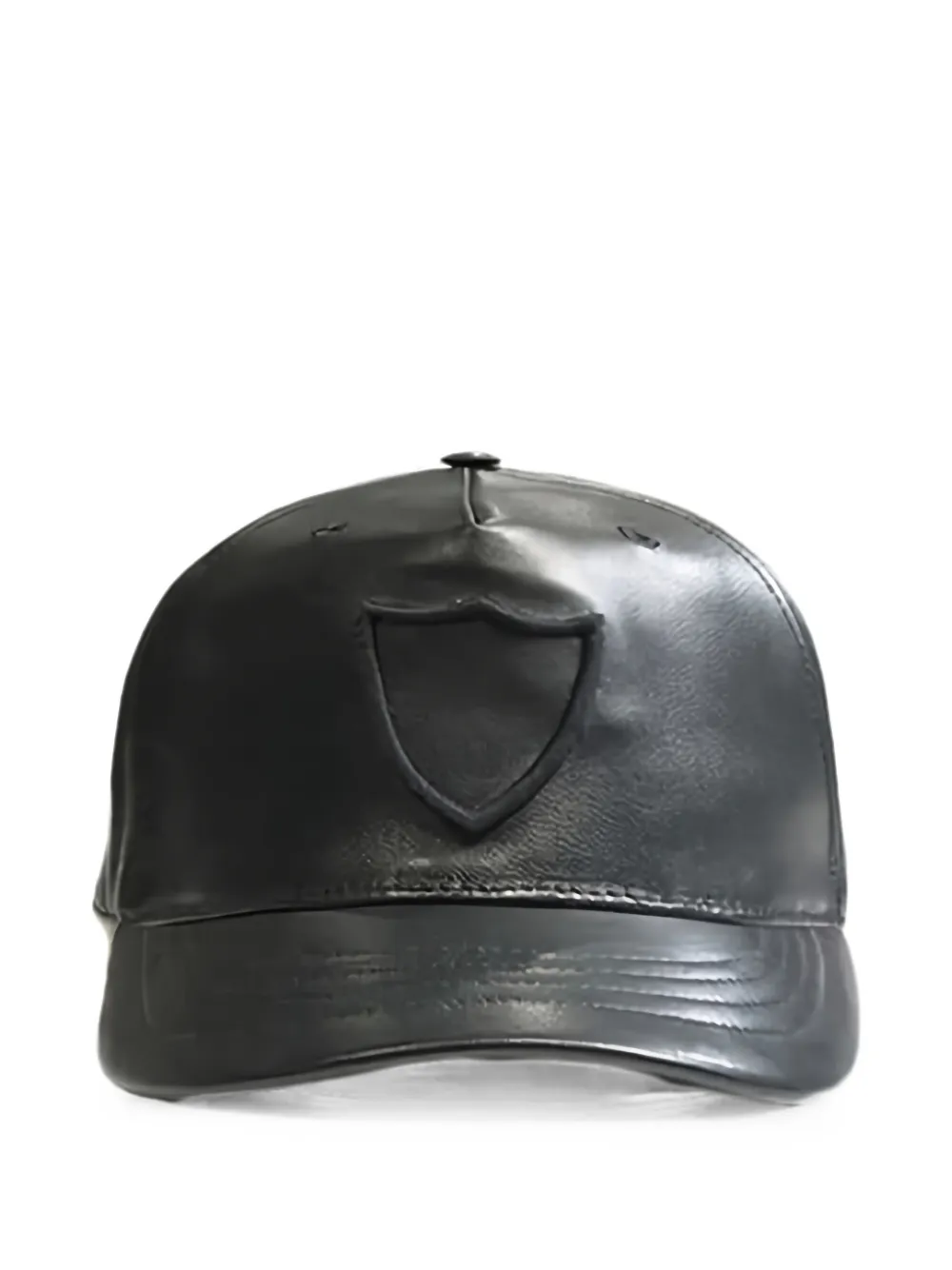 Htc Los Angeles logo-embroidered leather baseball cap - Nero