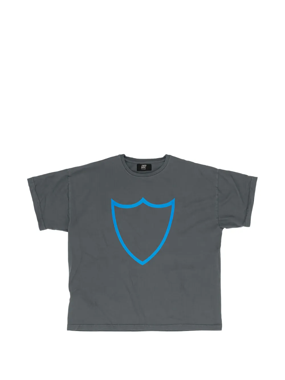 Htc Los Angeles shield-print boxy T-shirt - Grigio