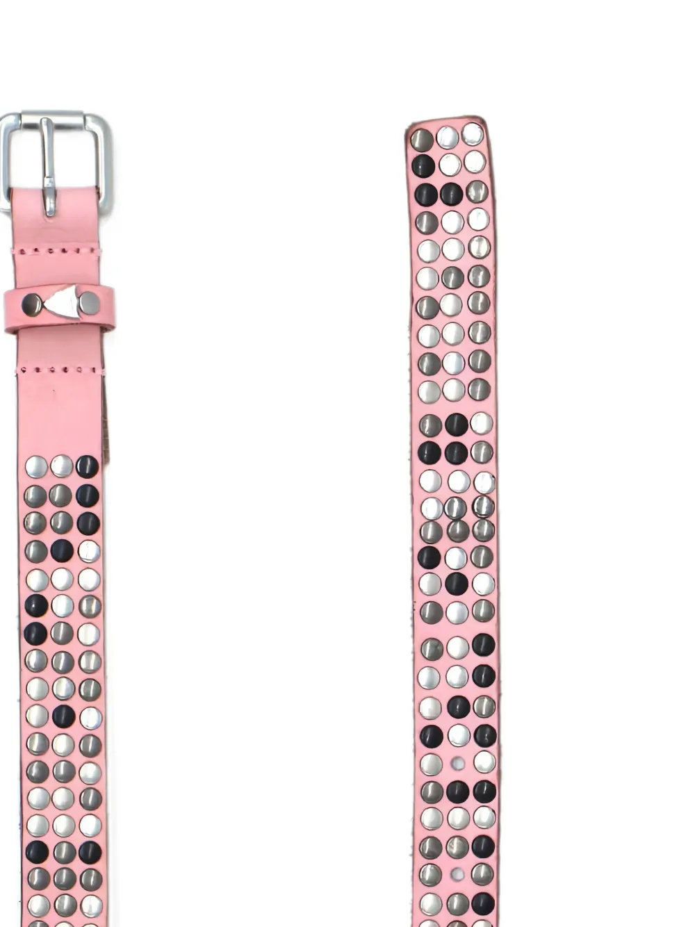 Htc Los Angeles Leren riem met studs Roze
