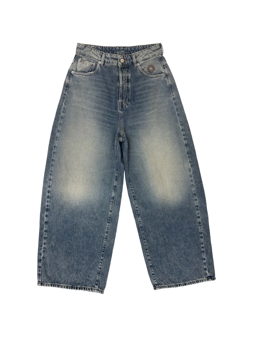 Htc Los Angeles embellished baggy wide-leg jeans - Blu