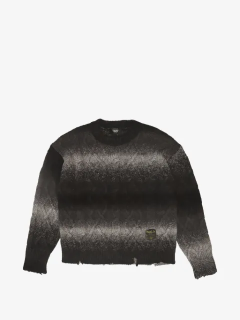 Htc Los Angeles cable-knit distressed sweater