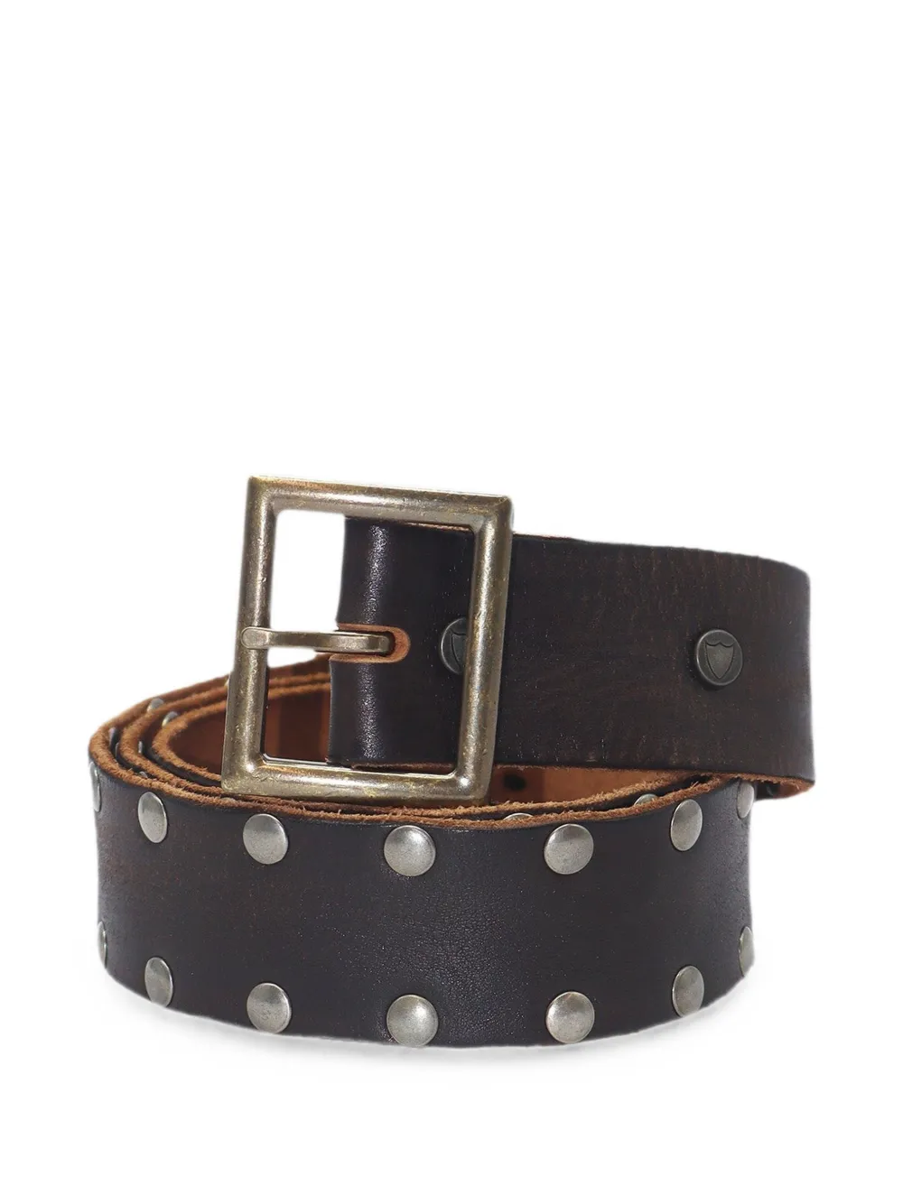 Htc Los Angeles Isadora stud-embellished leather belt - Marrone