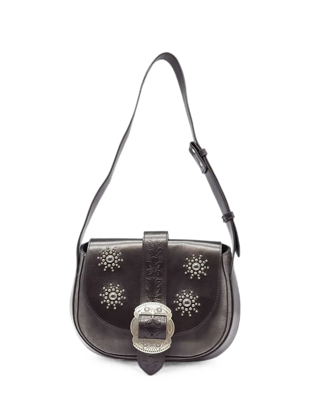Htc Los Angeles Joan Sun leather saddle bag - Marrone