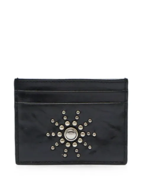 Htc Los Angeles Sun stud-embellished leather card holder