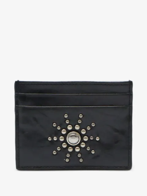 Htc Los Angeles Sun stud-embellished leather card holder