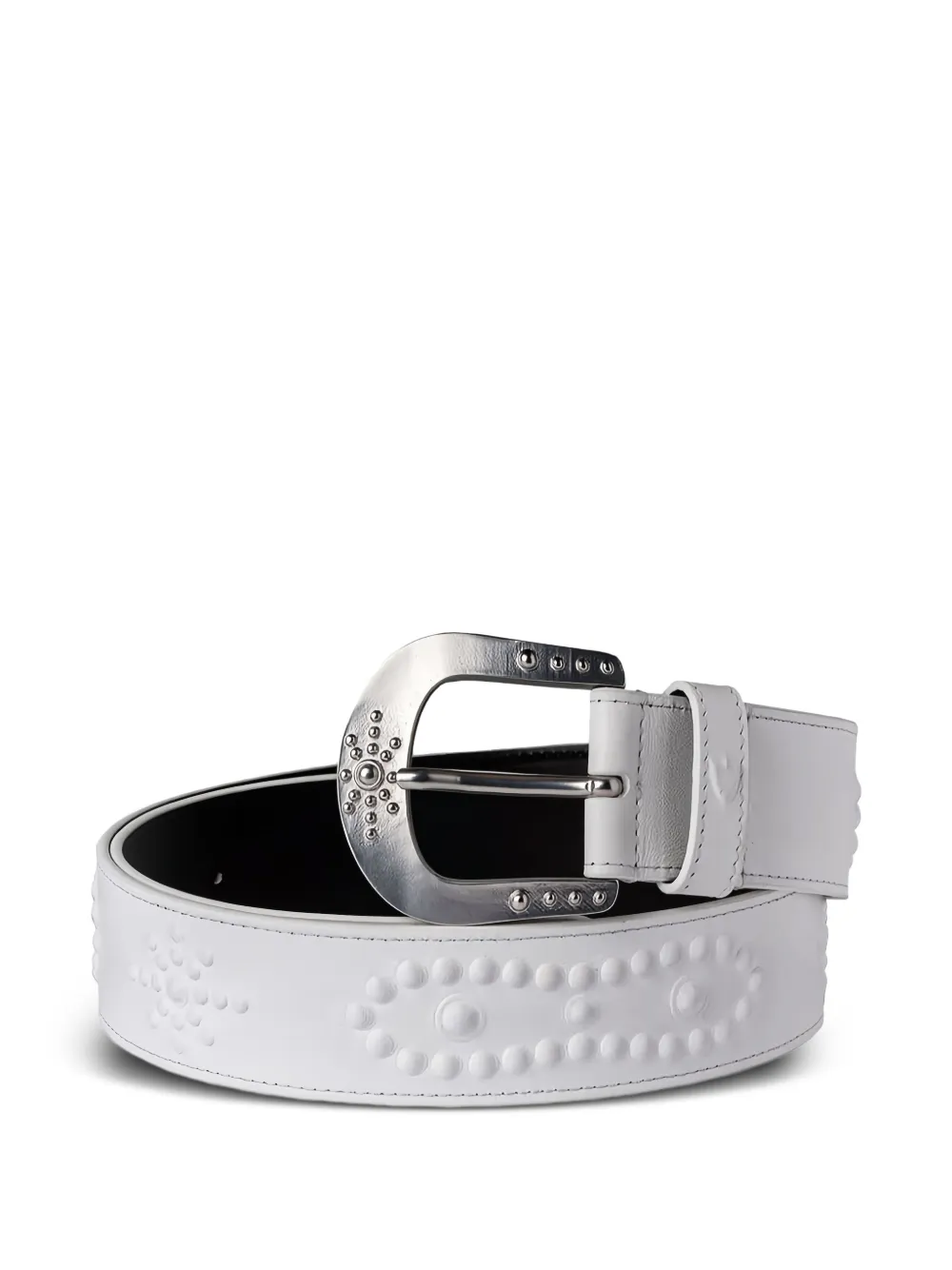 Htc Los Angeles Mirage leren riem met studs Wit