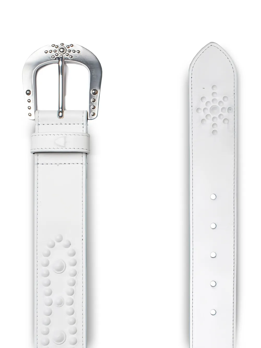 Htc Los Angeles Mirage leren riem met studs Wit