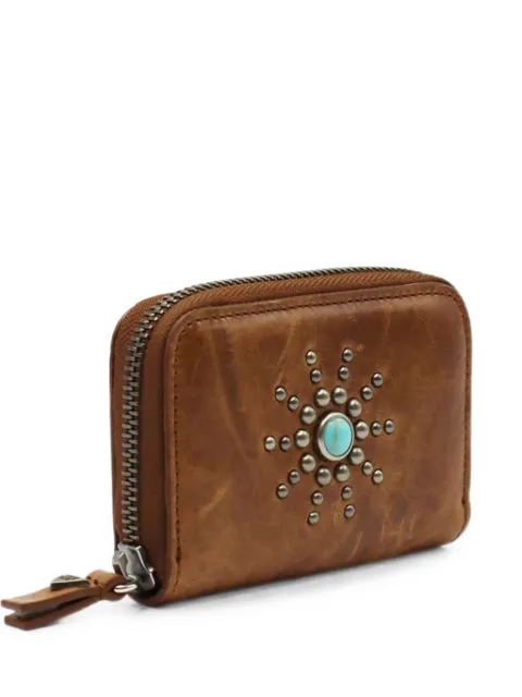 Htc Los Angeles stud-embellished zip-around wallet