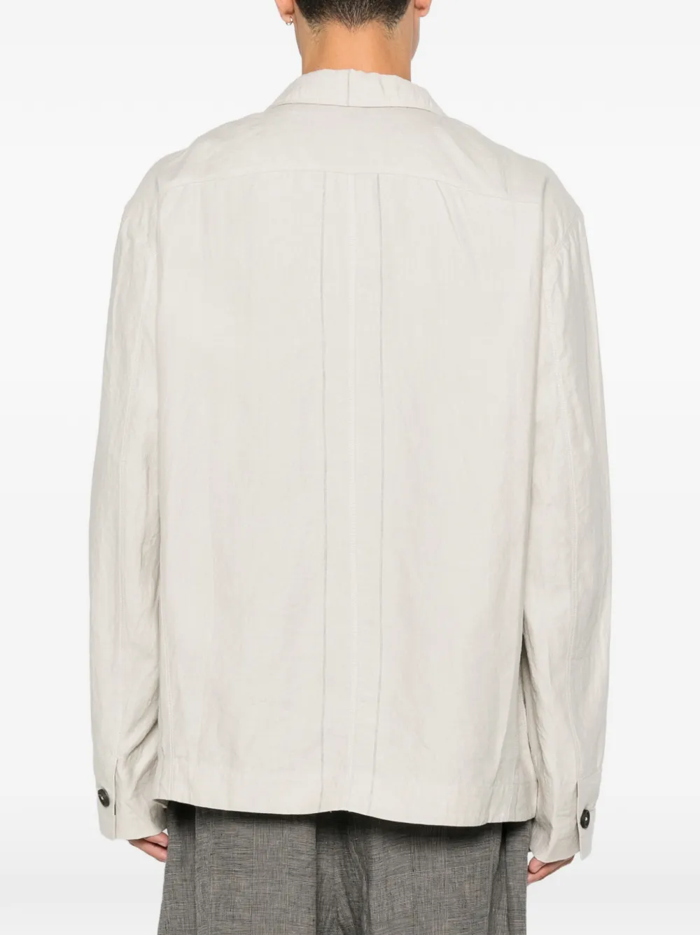Ziggy Chen Blazer met enkele rij knopen Beige