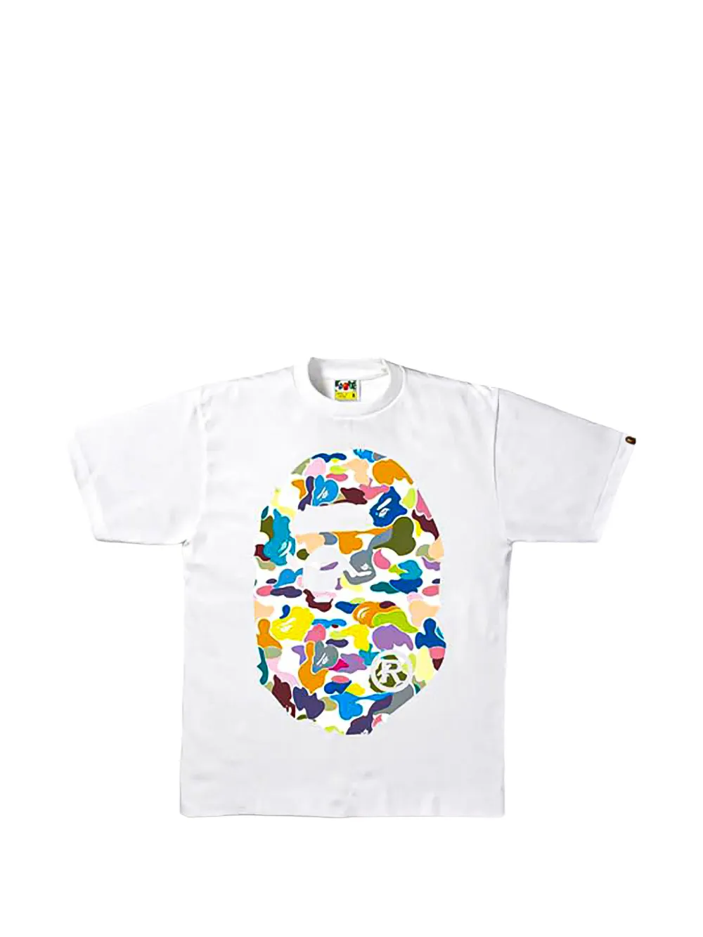 A BATHING APE Head camouflage-print T-shirt Wit