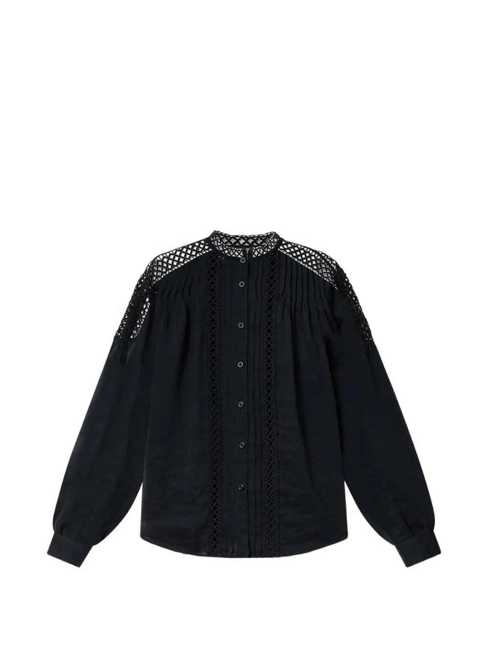 MARANT ÉTOILE Parina guipure-lace panelled blouse - Nero