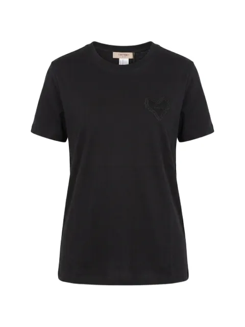 TWINSET heart-appliqué short-sleeve T-shirt