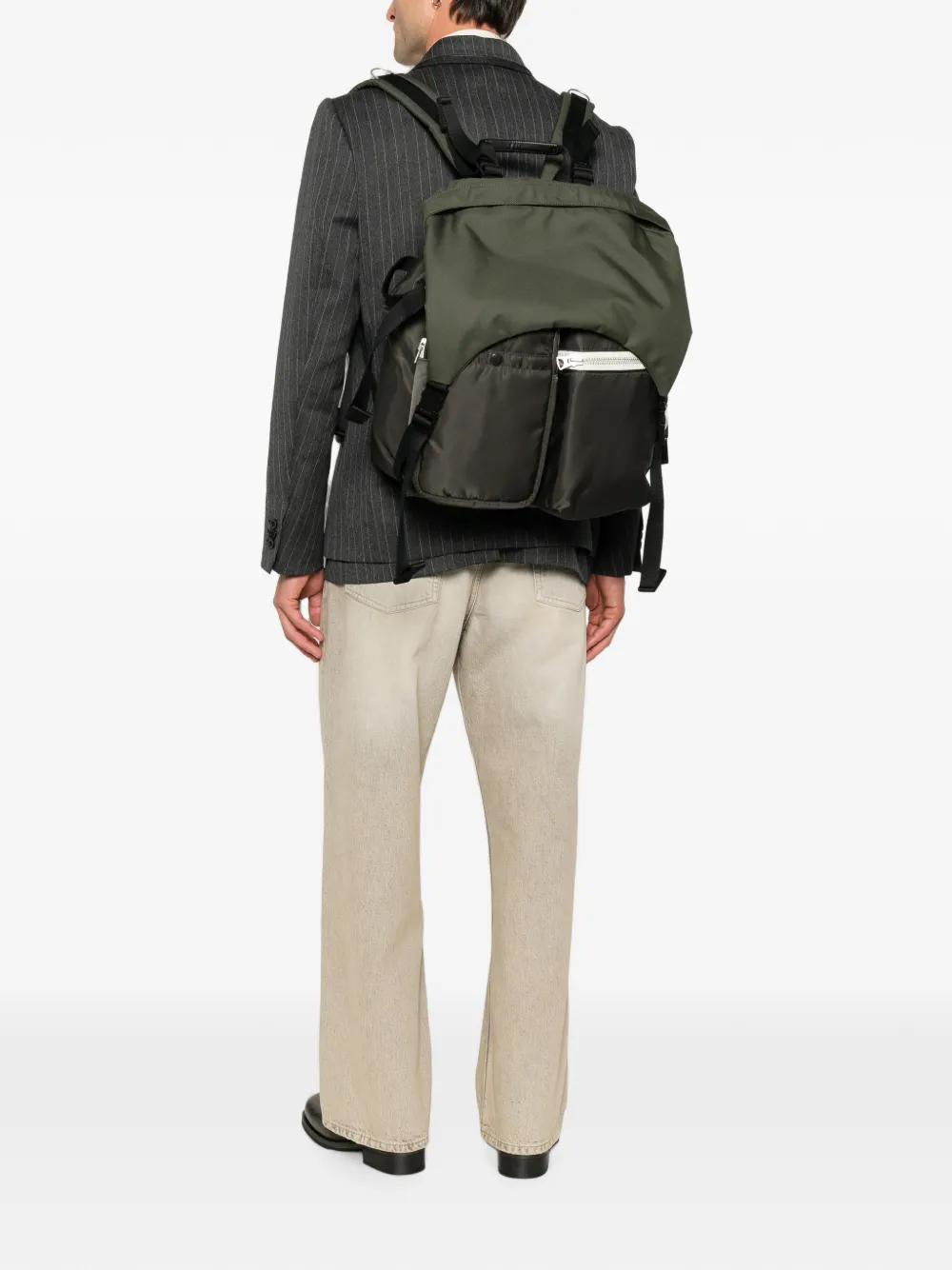 sacai Utility rugzak met ritszakken Groen