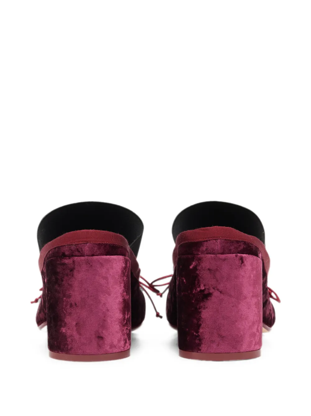 MM6 Maison Margiela Fluwelen muiltjes met strik-detail Paars