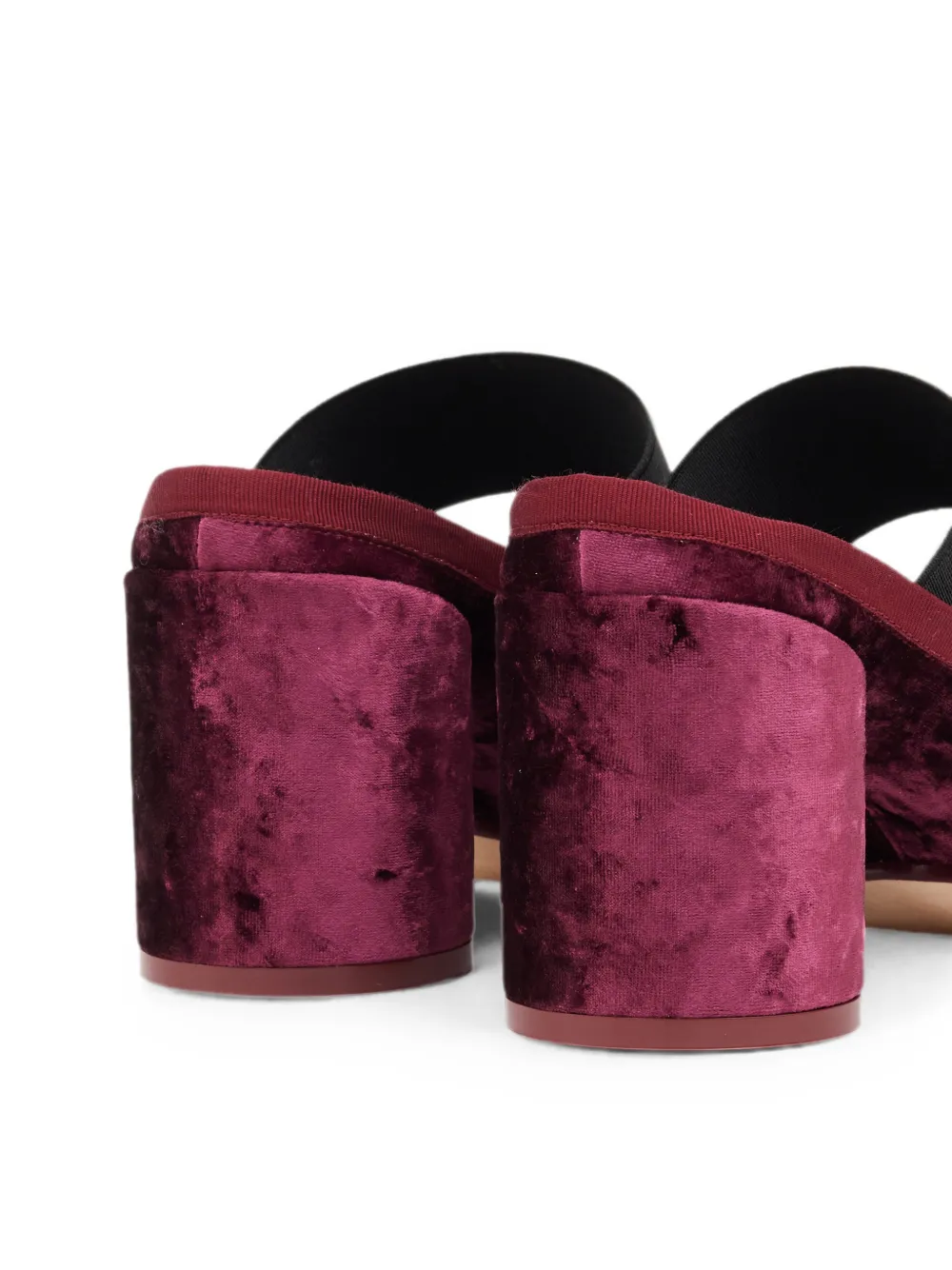 MM6 Maison Margiela Fluwelen muiltjes met strik-detail Paars