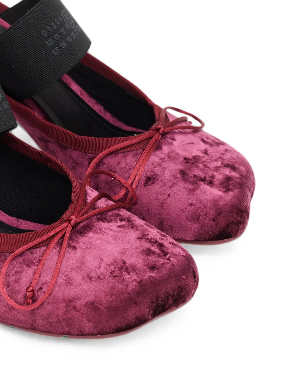MM6 Maison Margiela Fluwelen muiltjes met strik-detail Paars