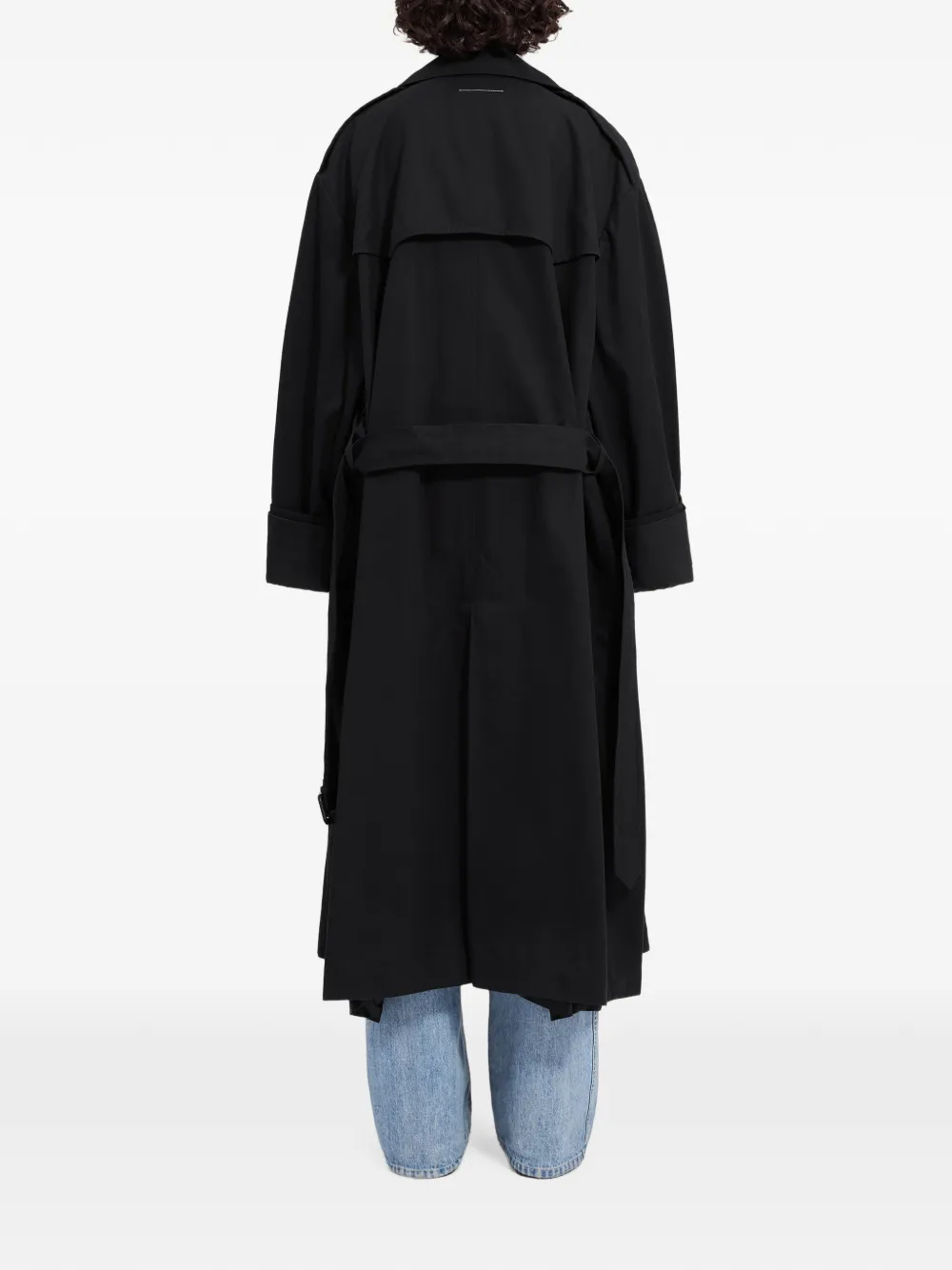 MM6 Maison Margiela Katoenen-twill trenchcoat Zwart