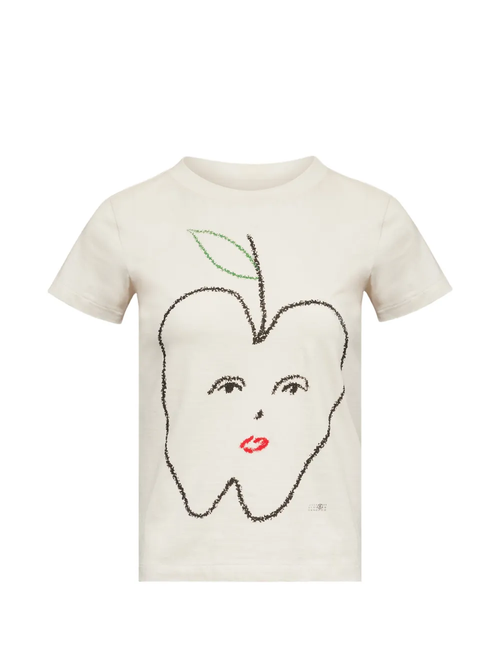 MM6 Maison Margiela apple-print T-shirt - Nude