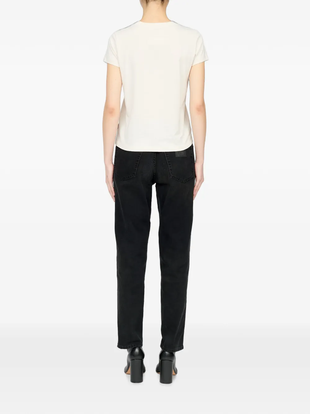 MM6 Maison Margiela T-shirt met appelprint Beige