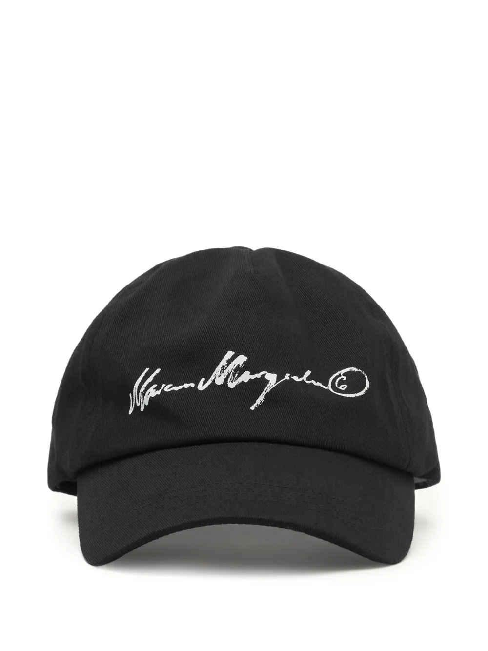 MM6 Maison Margiela logo-print baseball cap - Schwarz
