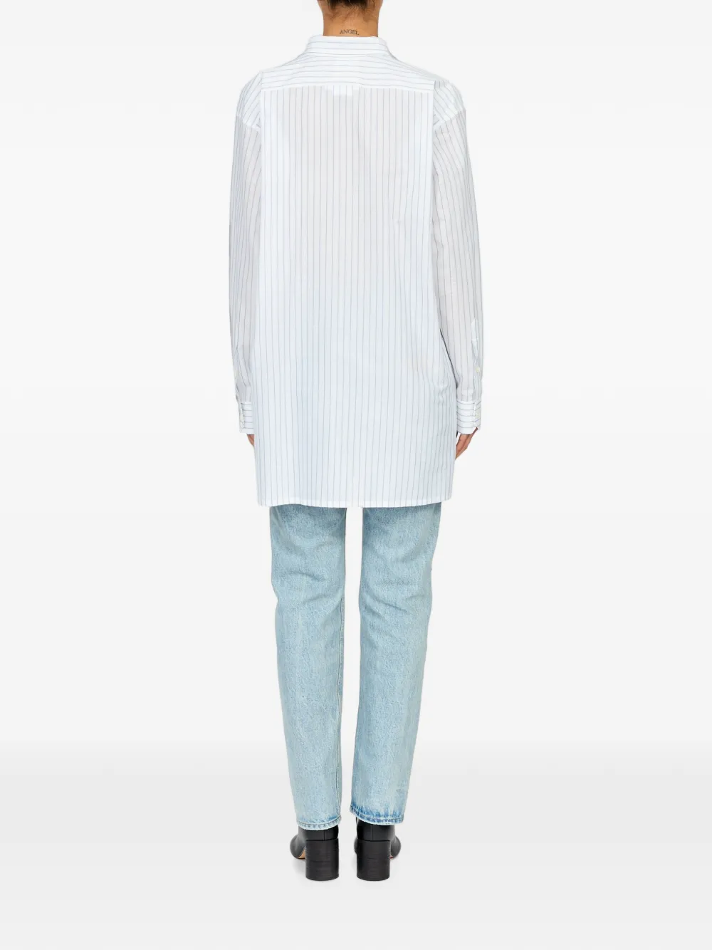 MM6 Maison Margiela Gestreepte oversized blouse Wit