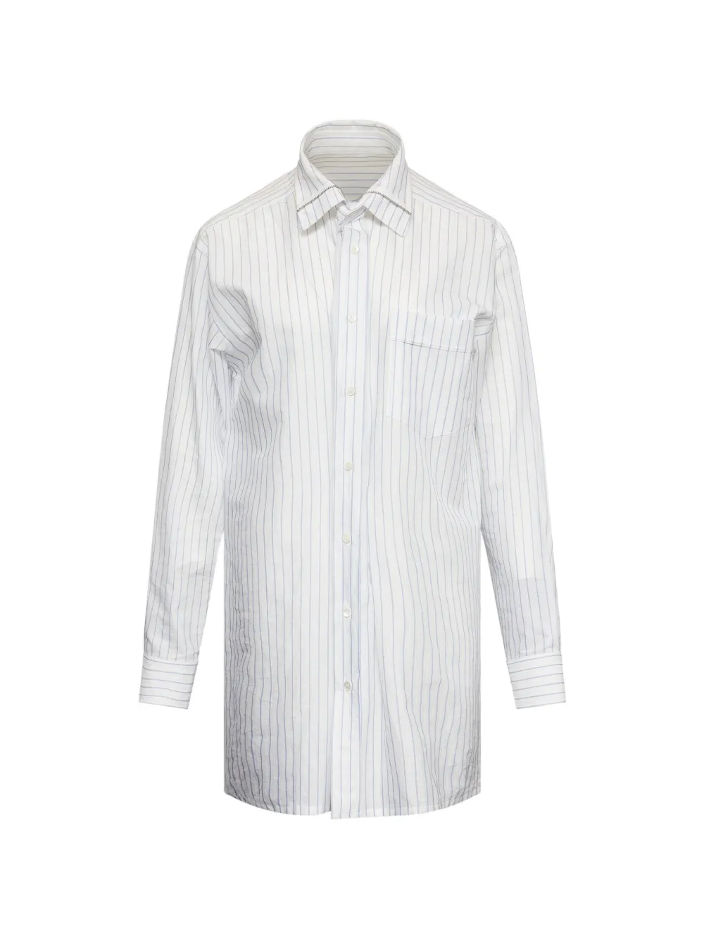 MM6 Maison Margiela striped-pattern oversized shirt - Weiß