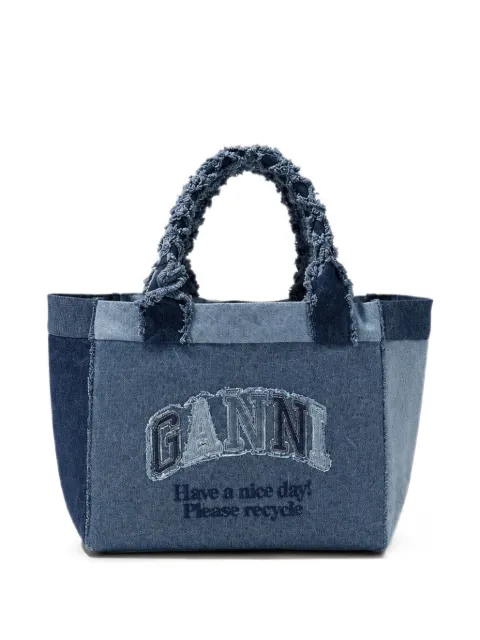 GANNI medium Trapeze denim shopper