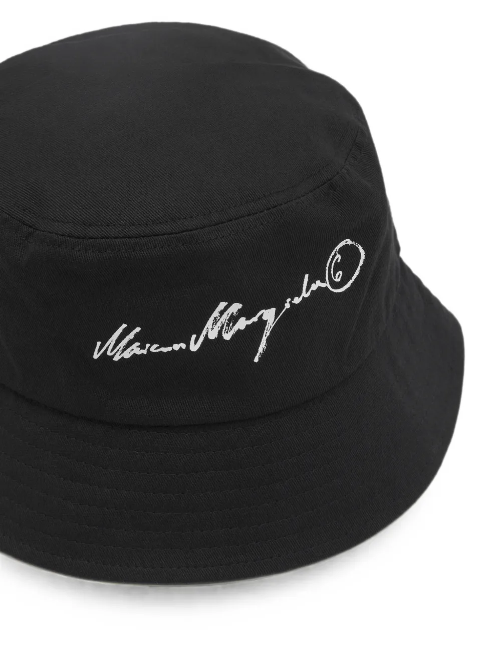MM6 Maison Margiela Katoenen vissershoed Zwart