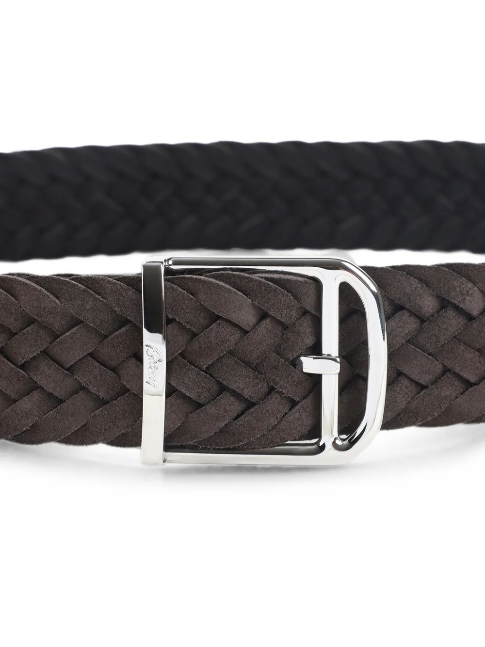 Brioni Gevlochten riem Bruin