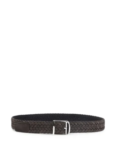 Brioni braided calf leather belt