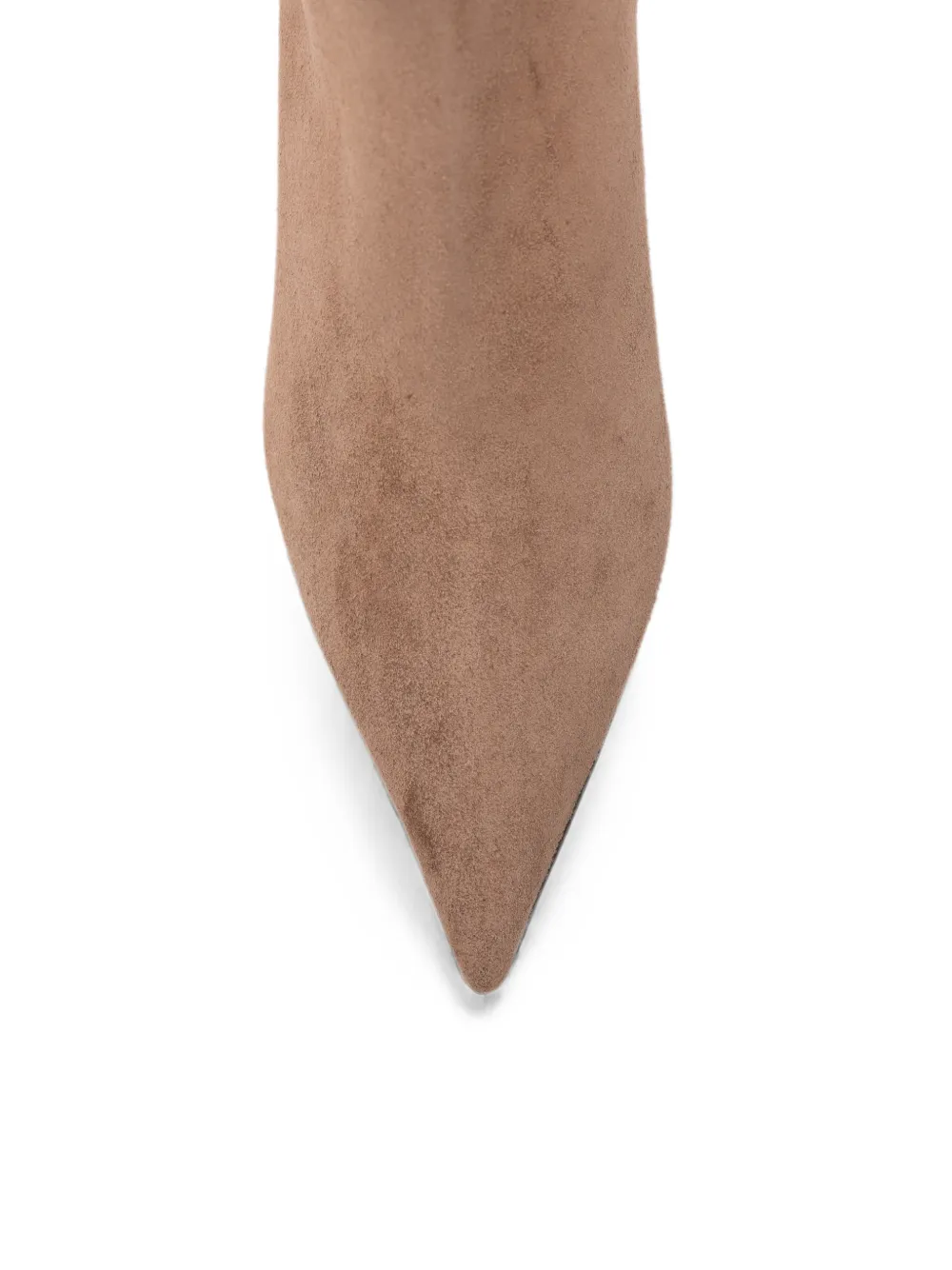 KHAITE suede pointed-toe ankle boots Bruin